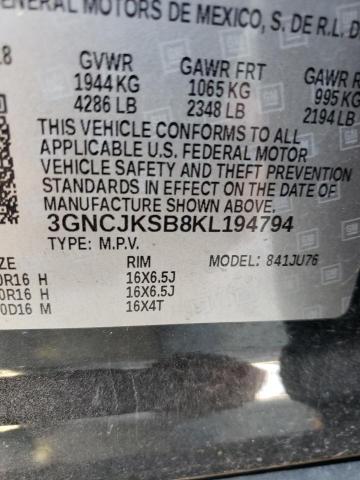 Photo 10 from auction – 2019 CHEVROLET TRAX LS with VIN 3GNCJKSB8KL194794