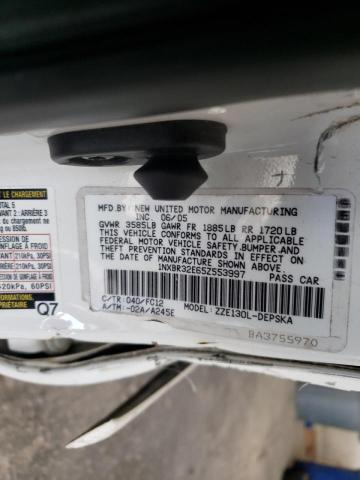Photo 10 from auction – 2005 TOYOTA COROLLA CE with VIN 1NXBR32E65Z553997