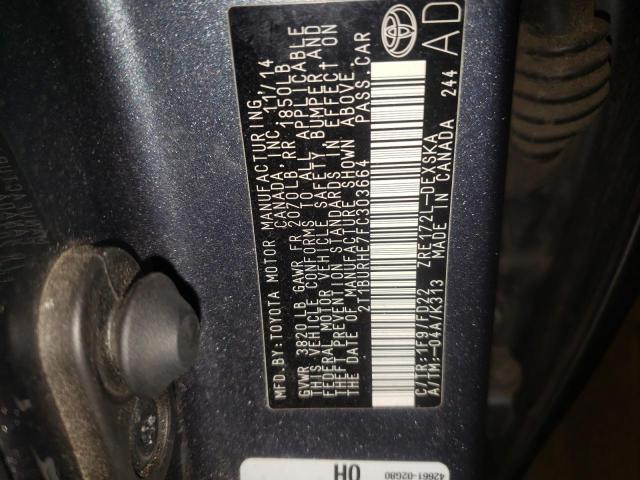 Photo 10 from auction – 2015 TOYOTA COROLLA L with VIN 2T1BURHE7FC303664
