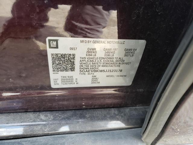 Photo 10 from auction – 2018 BUICK ENCLAVE with VIN 5GAEVBKW5JJ123178