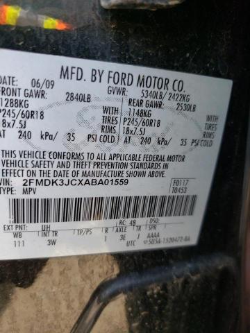 Photo 10 from auction – 2010 FORD EDGE SEL with VIN 2FMDK3JCXABA01559