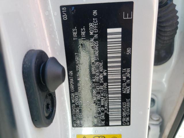 Photo 10 from auction – 2018 LEXUS NX 300 BAS with VIN JTJYARBZ3J2111998