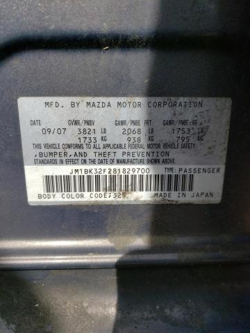 Photo 10 from auction – 2008 MAZDA 3 I with VIN JM1BK32F281829700