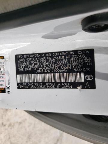 Photo 10 from auction – 2007 TOYOTA CAMRY CE with VIN JTNBE46K173006646