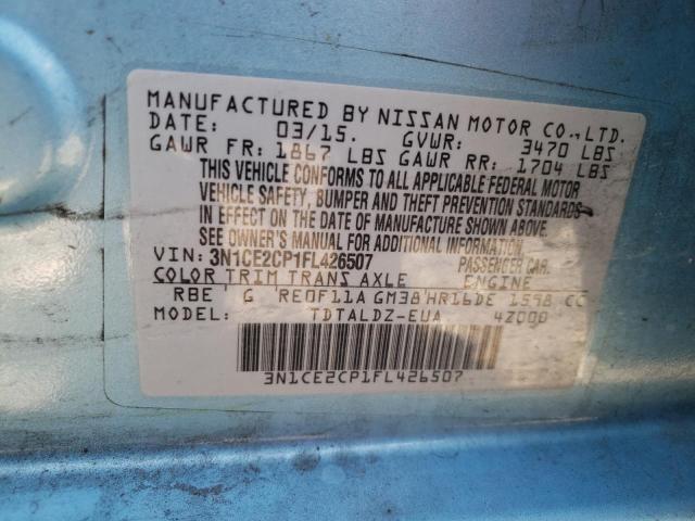 Photo 10 from auction – 2015 NISSAN VERSA NOTE with VIN 3N1CE2CP1FL426507