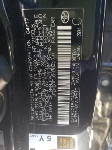 Photo 10 from auction – 2017 TOYOTA PRIUS with VIN JTDKBRFU0H3042731