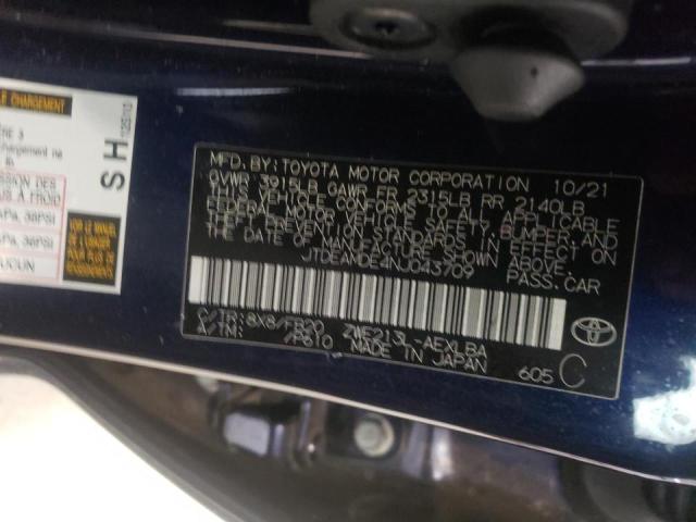 Photo 10 from auction – 2022 TOYOTA COROLLA LE with VIN JTDEAMDE4NJ043709