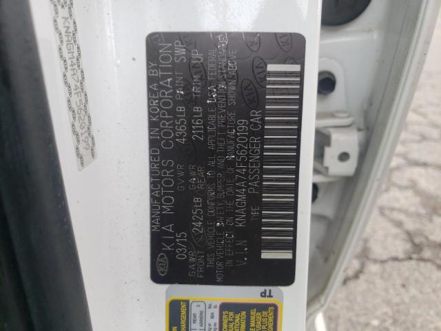 Photo 10 from auction – 2015 KIA OPTIMA LX with VIN KNAGM4A74F5620199