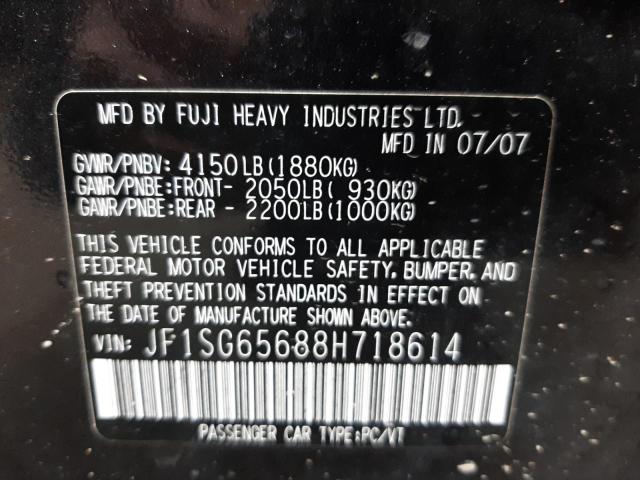 Photo 10 from auction – 2008 SUBARU FORESTER 2 with VIN JF1SG65688H718614