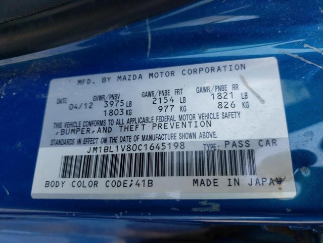Photo 10 from auction – 2012 MAZDA 3 with VIN JM1BL1V80C1645198