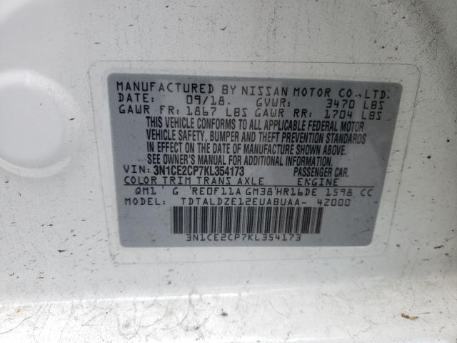 Photo 10 from auction – 2019 NISSAN VERSA NOTE with VIN 3N1CE2CP7KL354173