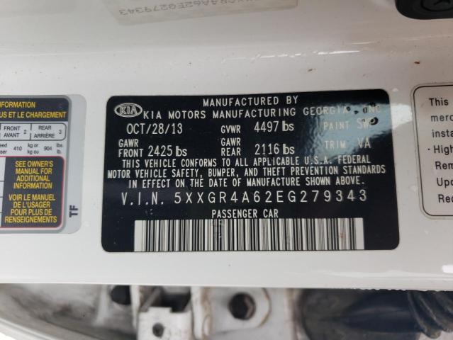 Photo 10 from auction – 2014 KIA OPTIMA SX with VIN 5XXGR4A62EG279343