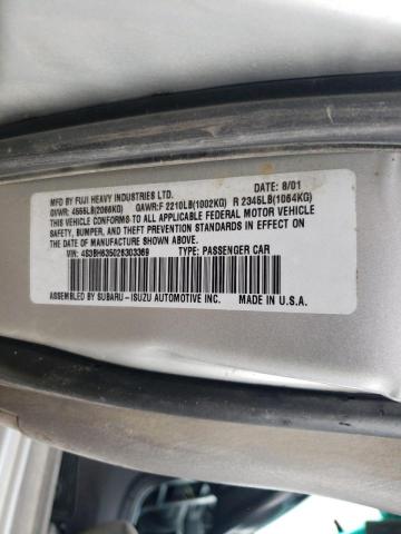 Photo 10 from auction – 2002 SUBARU LEGACY L with VIN 4S3BH635026303369
