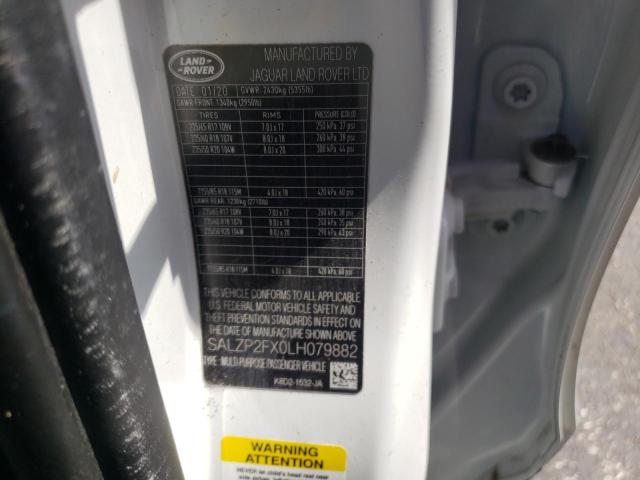 Photo 10 from auction – 2020 LAND ROVER RANGE ROVE with VIN SALZP2FX0LH079882