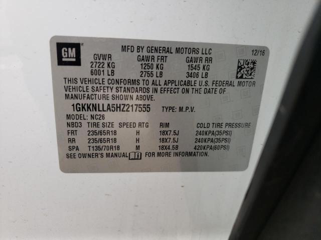 Photo 10 from auction – 2017 GMC ACADIA SLE with VIN 1GKKNLLA5HZ217555