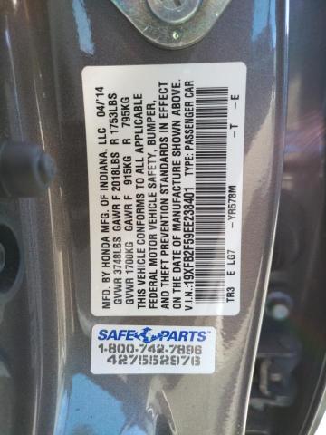 Photo 10 from auction – 2014 HONDA CIVIC LX with VIN 19XFB2F59EE238401