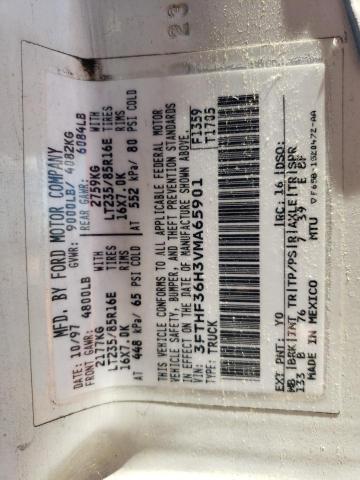 Photo 10 from auction – 1997 FORD F350 with VIN 3FTHF36H3VMA65901