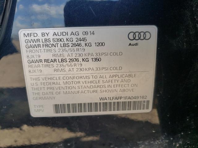 Photo 10 from auction – 2015 AUDI Q5 PREMIUM with VIN WA1LFAFP1FA049162