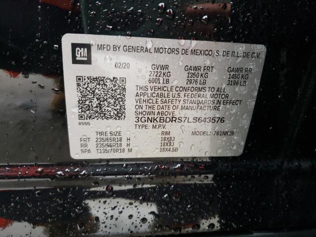 Photo 10 from auction – 2020 CHEVROLET BLAZER 3LT with VIN 3GNKBDRS7LS643576