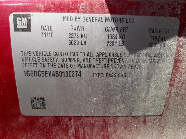 Photo 10 from auction – 2011 CADILLAC CTS with VIN 1G6DC5EY4B0130874