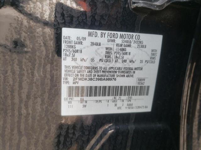 Photo 10 from auction – 2009 FORD EDGE SEL with VIN 2FMDK38C39BA98976