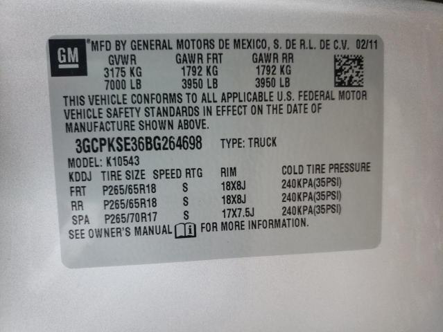 Photo 10 from auction – 2011 CHEVROLET SILVERADO with VIN 3GCPKSE36BG264698