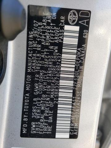 Photo 10 from auction – 2008 TOYOTA COROLLA CE with VIN 2T1BR32E78C867437