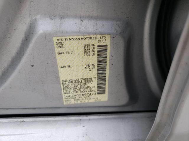Photo 10 from auction – 2015 NISSAN ALTIMA 2.5 with VIN 1N4AL3AP0FN867473
