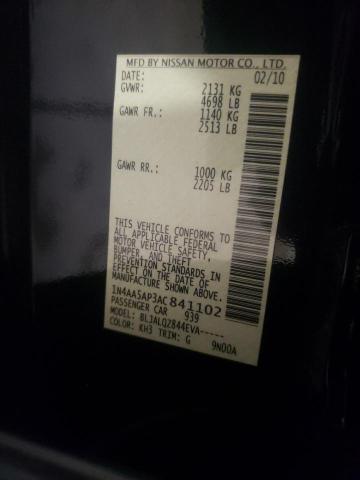 Photo 10 from auction – 2010 NISSAN MAXIMA S with VIN 1N4AA5AP3AC841102