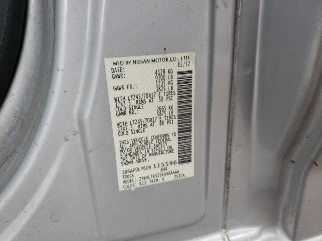Photo 10 from auction – 2012 NISSAN NV 2500 with VIN 1N6AF0LY6CN115596