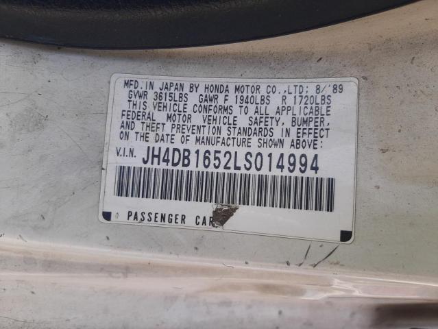 Photo 10 from auction – 1990 ACURA INTEGRA LS with VIN JH4DB1652LS014994