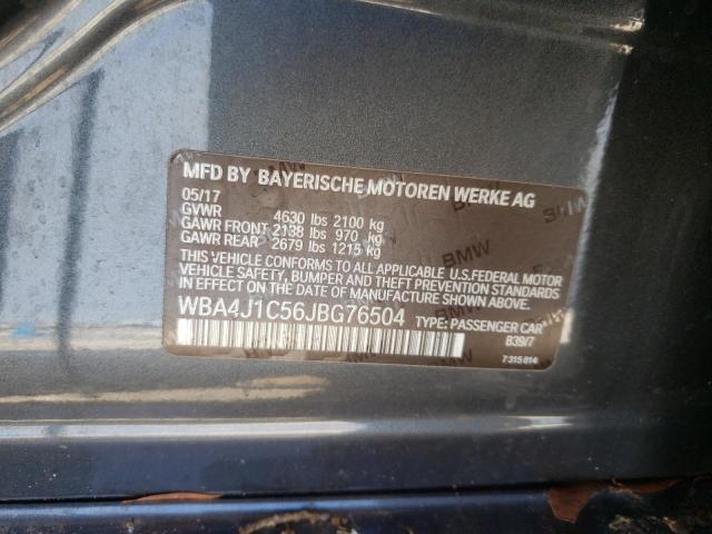 Photo 10 from auction – 2018 BMW 430I GRAN with VIN WBA4J1C56JBG76504