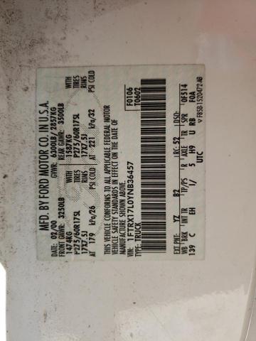 Photo 10 from auction – 2000 FORD F150 with VIN 1FTRX17L0YNB36457