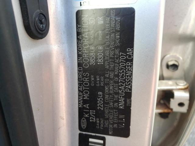 Photo 10 from auction – 2012 KIA FORTE EX with VIN KNAFU5A27C5570707