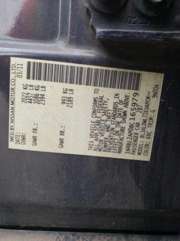 Photo 10 from auction – 2011 NISSAN ALTIMA SR with VIN 1N4BL2AP0BC165979