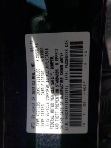 Photo 10 from auction – 2014 HONDA ACCORD EX with VIN 1HGCR2F71EA005147