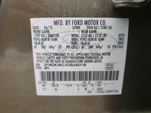 Photo 10 from auction – 2013 FORD EDGE LIMIT with VIN 2FMDK3KCXDBA65118