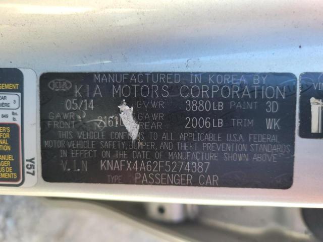 Photo 10 from auction – 2015 KIA FORTE LX with VIN KNAFX4A62F5274387
