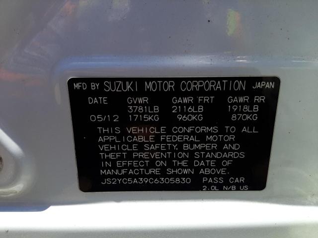 Photo 10 from auction – 2012 SUZUKI SX4 LE with VIN JS2YC5A39C6305830