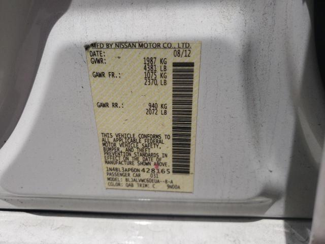 Photo 10 from auction – 2013 NISSAN ALTIMA 3.5 with VIN 1N4BL3AP6DN428165