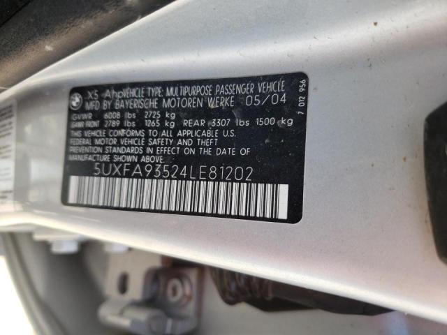 Photo 10 from auction – 2004 BMW X5 4.8IS with VIN 5UXFA93524LE81202