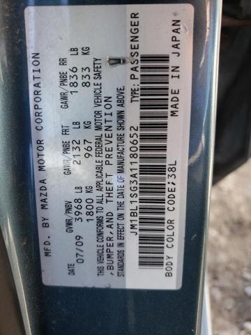 Photo 10 from auction – 2010 MAZDA 3 I with VIN JM1BL1SG3A1180652