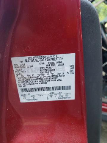 Photo 10 from auction – 2006 MAZDA TRIBUTE I with VIN 4F2YZ02Z76KM19206