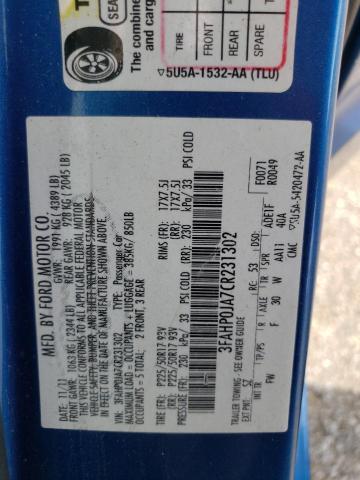 Photo 10 from auction – 2012 FORD FUSION SEL with VIN 3FAHP0JA7CR231302