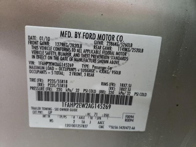 Photo 10 from auction – 2010 FORD TAURUS SEL with VIN 1FAHP2EW2AG145269