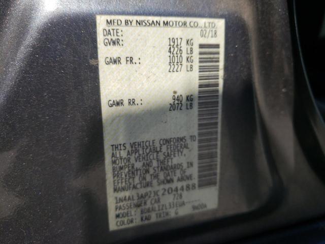 Photo 10 from auction – 2018 NISSAN ALTIMA 2.5 with VIN 1N4AL3AP2JC204488