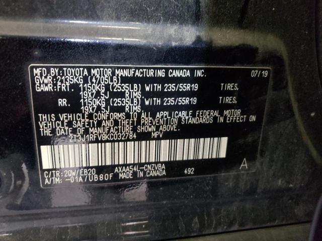 Photo 10 from auction – 2019 TOYOTA RAV4 ADVEN with VIN 2T3J1RFV8KC032784