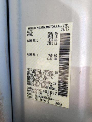 Photo 10 from auction – 2016 NISSAN MAXIMA 3.5 with VIN 1N4AA6AP5GC403857