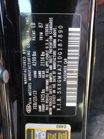 Photo 10 from auction – 2013 KIA OPTIMA LX with VIN 5XXGM4A71DG187890