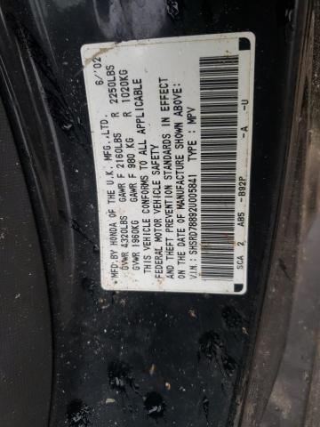 Photo 10 from auction – 2002 HONDA CR-V EX with VIN SHSRD78892U005841
